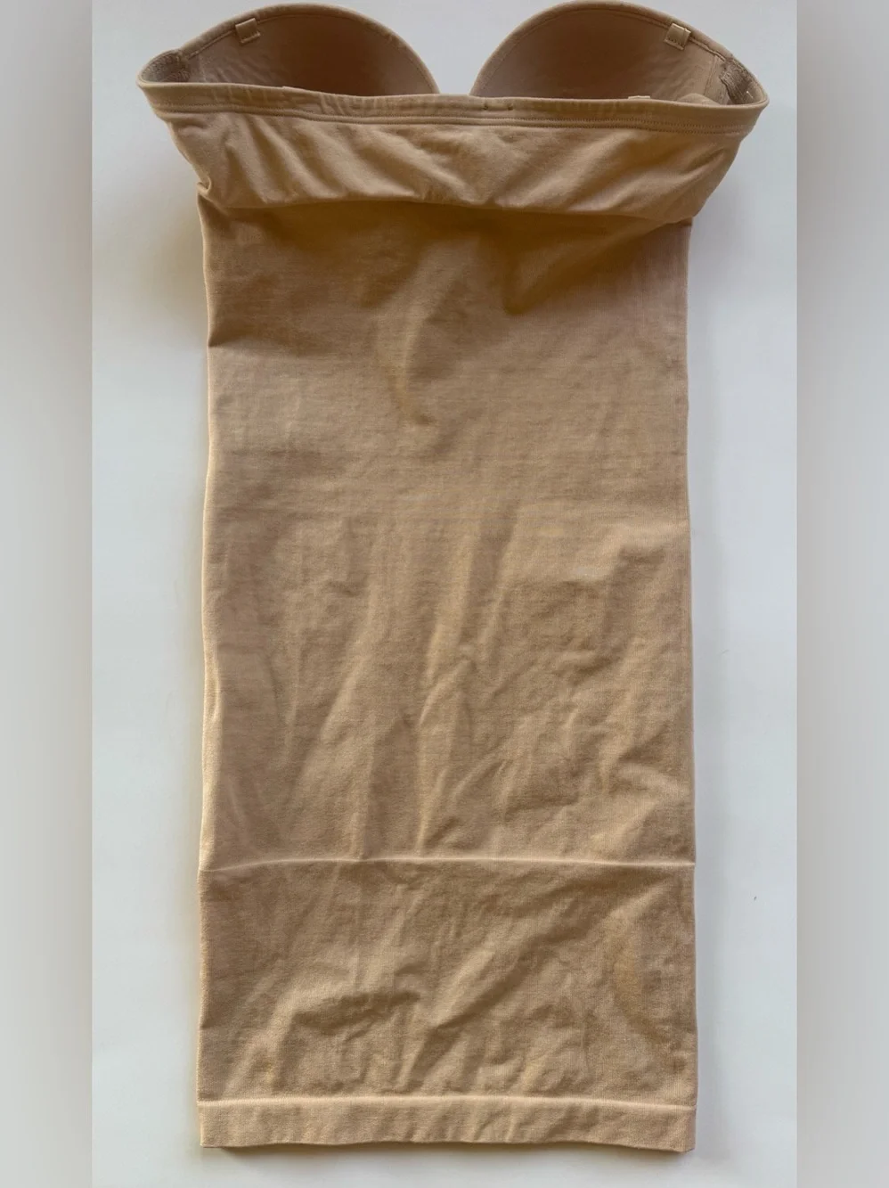 WOLFORD Nude Opaque Forming Dress Shapewear Slip Sz S B Cup STRONG FIRM FIT